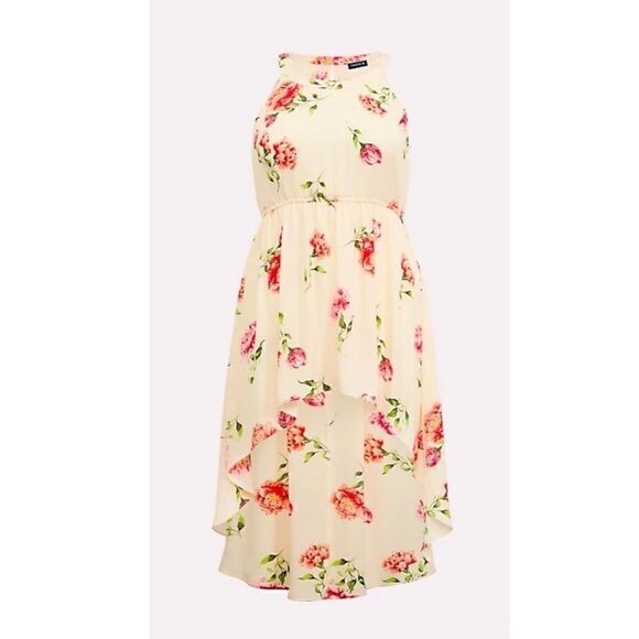 Torrid‎ Women's Ivory Floral Hi Lo Tunic Tank Size 3 3X - Picture 3 of 7